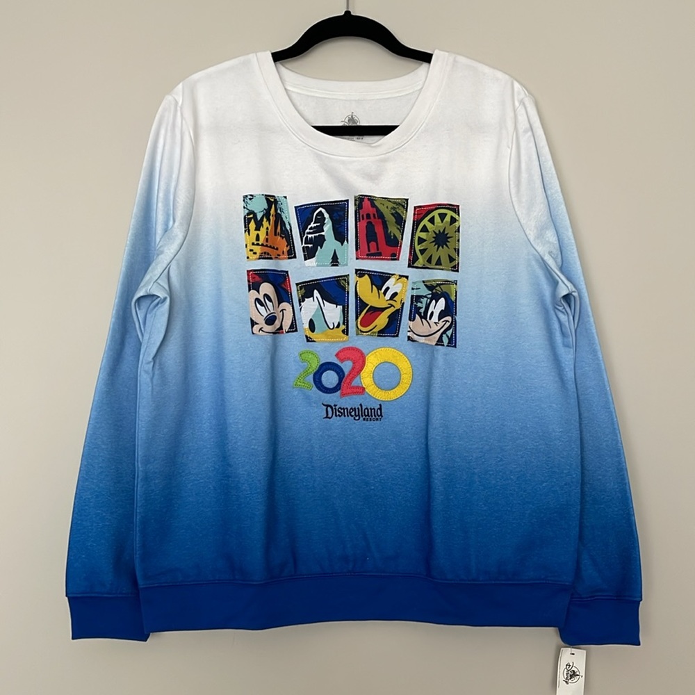 NWT Disney Disneyland Resort 2020 Ombré Adult Sweatshirt Size XL NWT Unisex